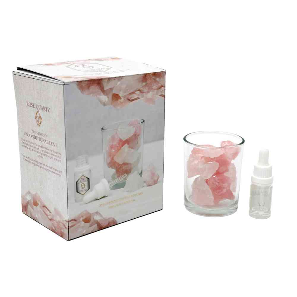 Something Different - 280g Rose Quartz Crystal Oil diffuser/Aroma diffuser - Multicolours